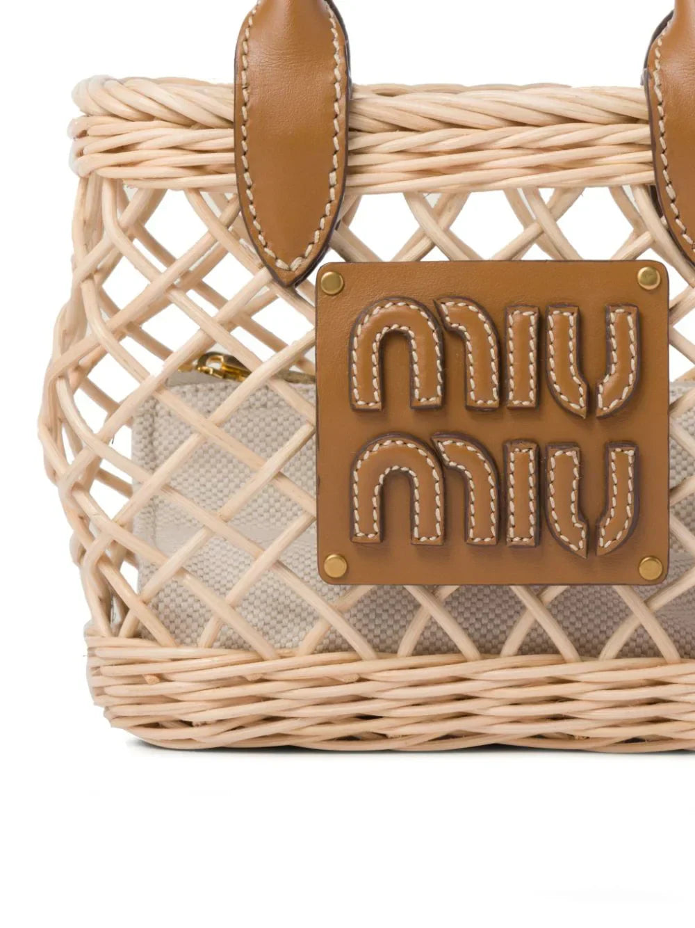 Miu Miu Borsa tote con design intrecciato