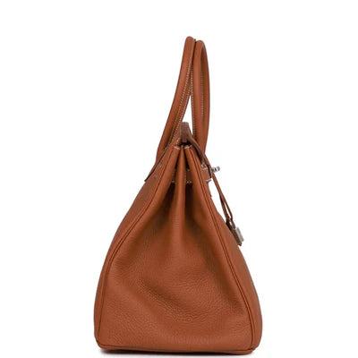 HERMES BIRKIN 35 GOLD TOGO PALLADIUM HARDWARE