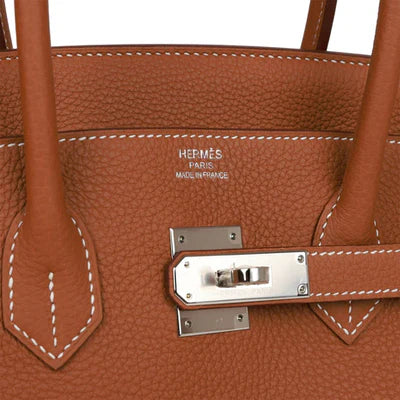 HERMES BIRKIN 35 GOLD TOGO PALLADIUM HARDWARE